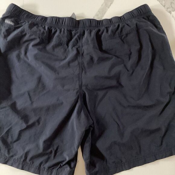 Columbia Mens Sz 2XL Nylon Shorts Navy Elastic Waist Belt Mesh Lining Fishing - Picture 8 of 9